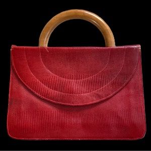 🎉Host Pick🎉❣️Vintage Red Leather Clutch